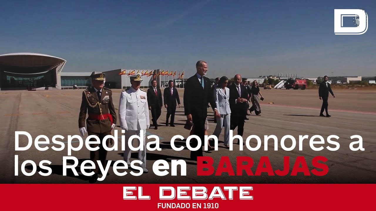 Despedida con honores a los Reyes en el aeropuerto Adolfo Suárez Madrid-Barajas