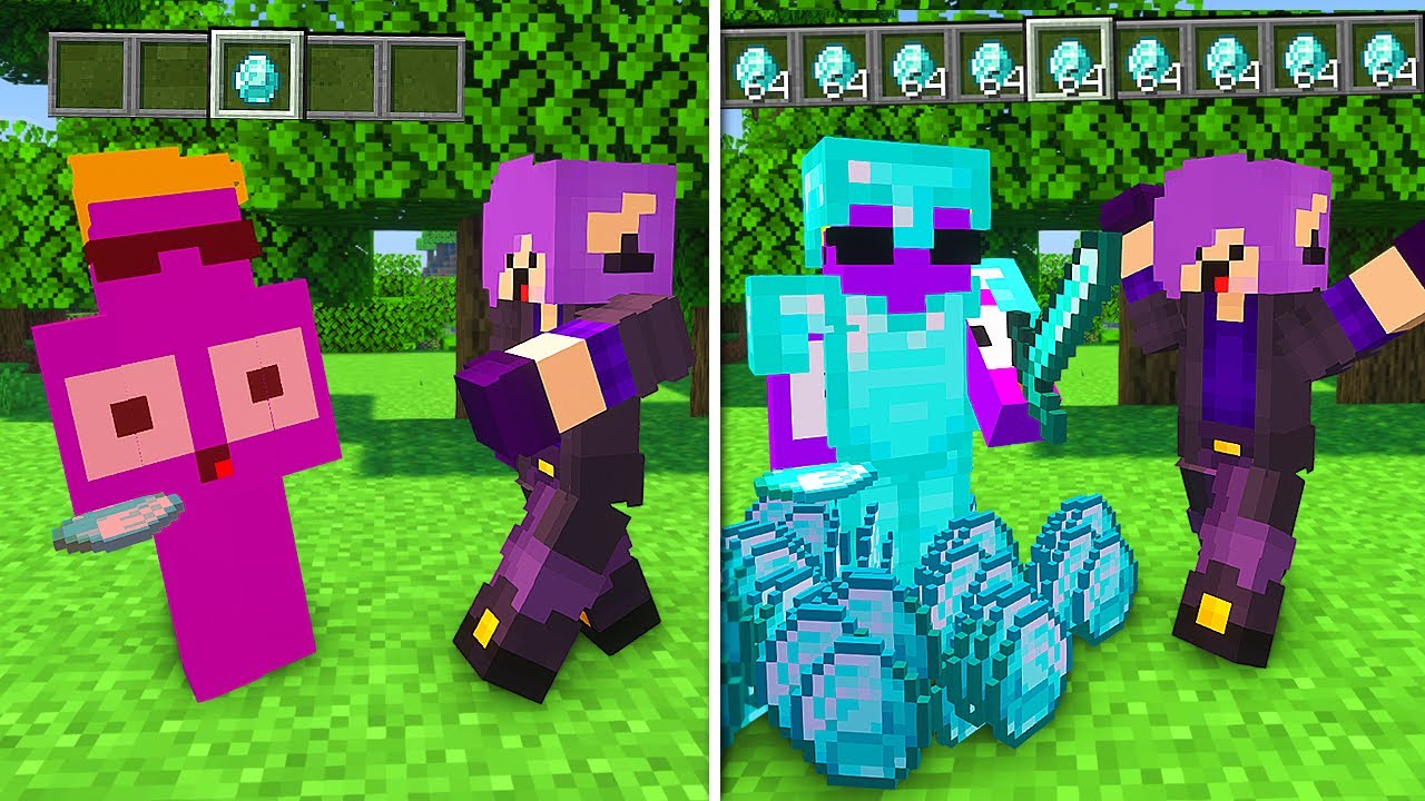 MINECRAFT MAS TOMAR DANO MULTIPLICA OS ITENS!!!