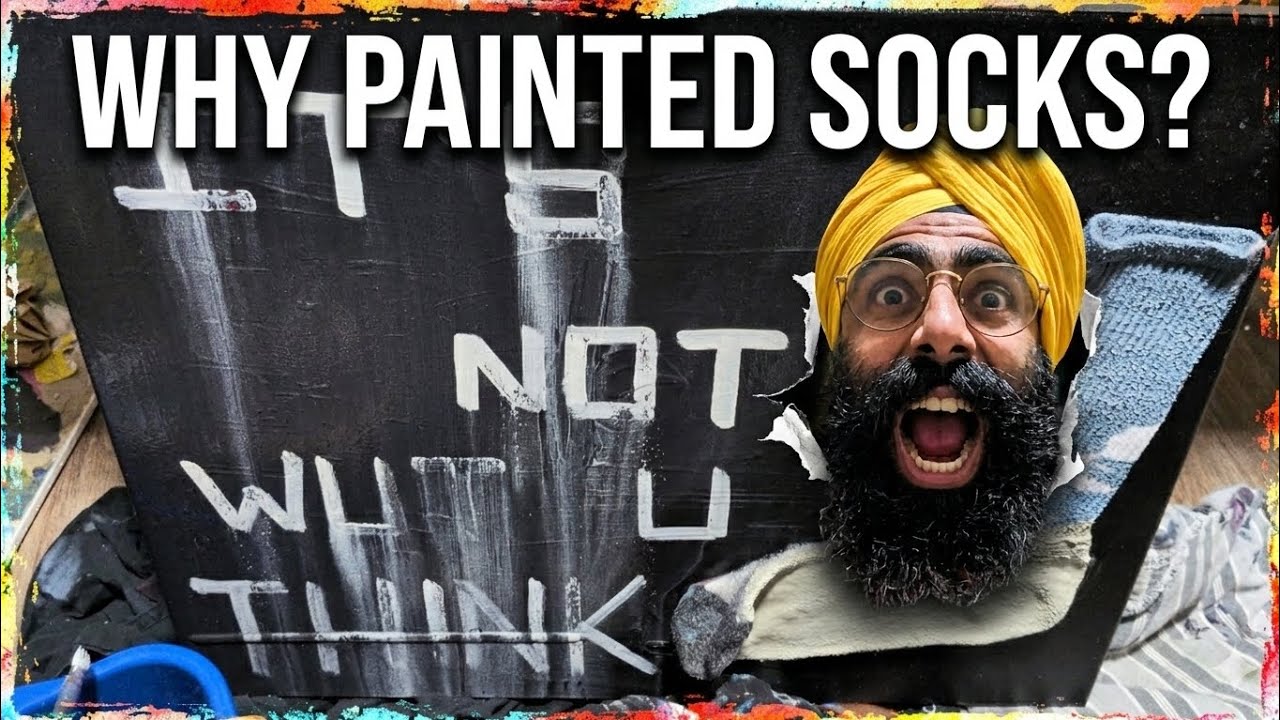 Art vlog - Socks series. Find out the reason why I started painting socks.