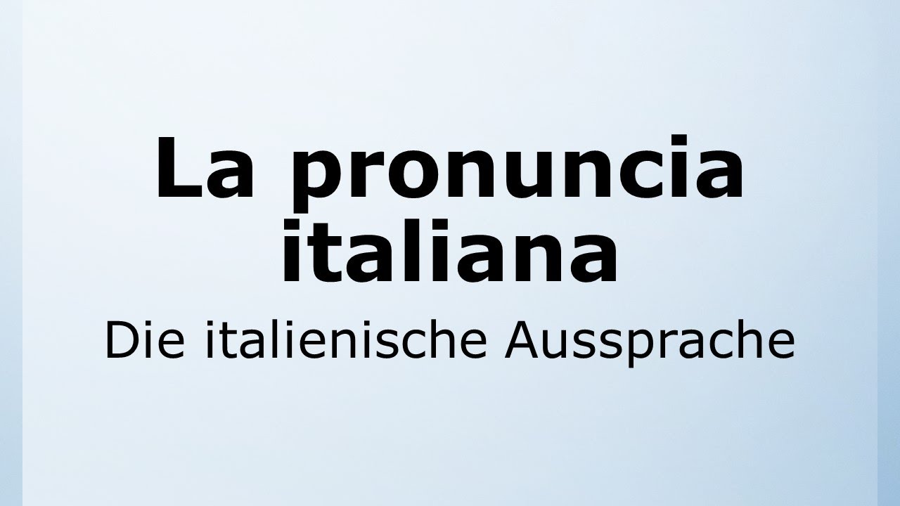 1 - Die italienische Aussprache | La pronuncia italiana | Italienisch leicht gemacht mit Ottimo! 🇮🇹