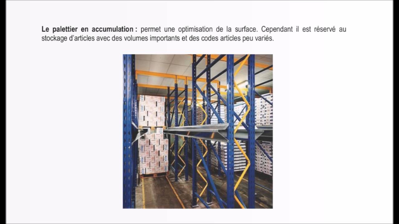 Les principaux moyens de stockage employés dans un entrepôt