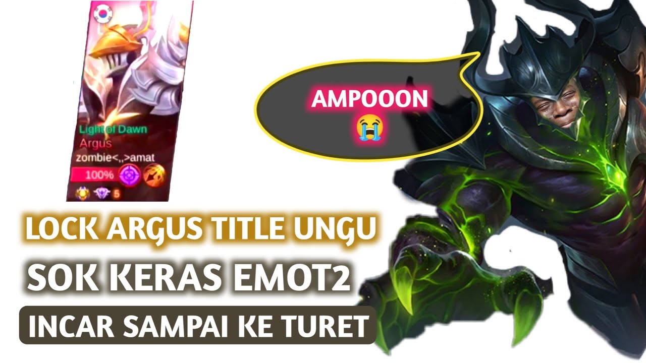 Lock Argus Title Ungu, Sok Keras Emot2 Lock Sampai Ke TURET!