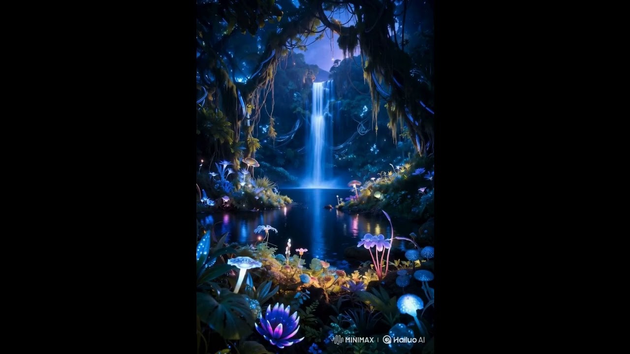 Enchanted Fantasy Forest & Waterfall 🌲💧 12 Hours Magical Ambience | Nature Sounds