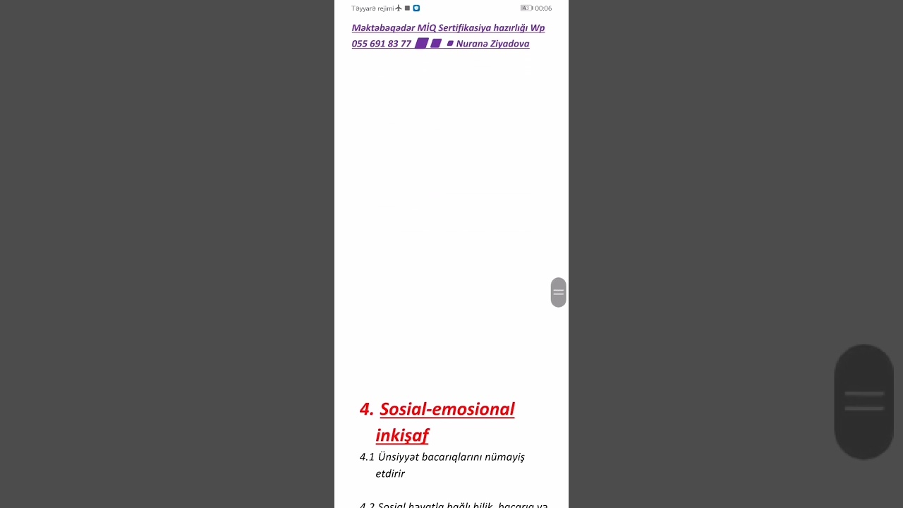 #Standar #Əsas standart #Məktəbəqədər MİQ Sertifikasiya hazırlığı #0556918377 Nuranə Ziyadova