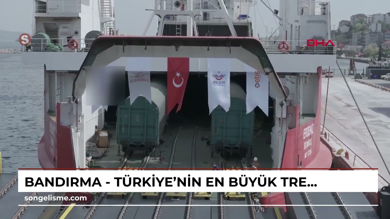 Bandırma - Türkiye'nin en büyük tren feribotu, Bandırma-Tekirdağ arası 'Tren Ferry' seferine başl...