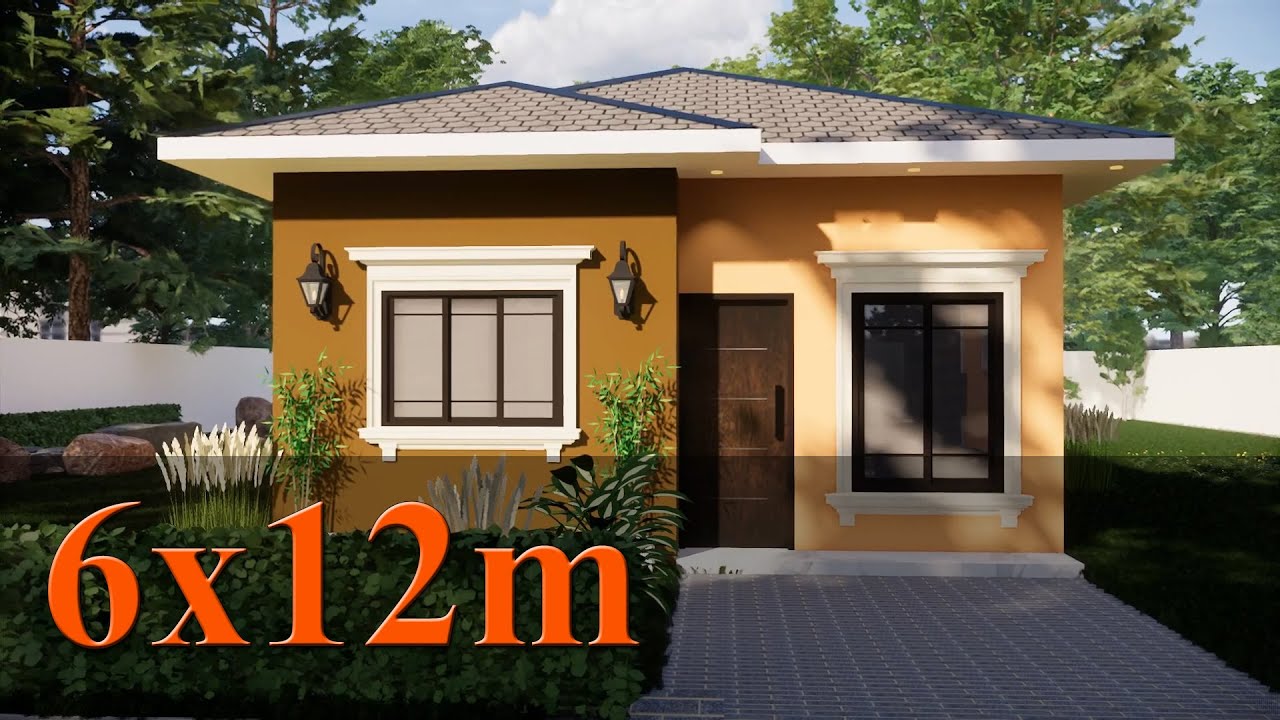 🏡 Plano de Casa 6x12m | Casa Económica | Diseño De Casa Pequeñas Y Bonita