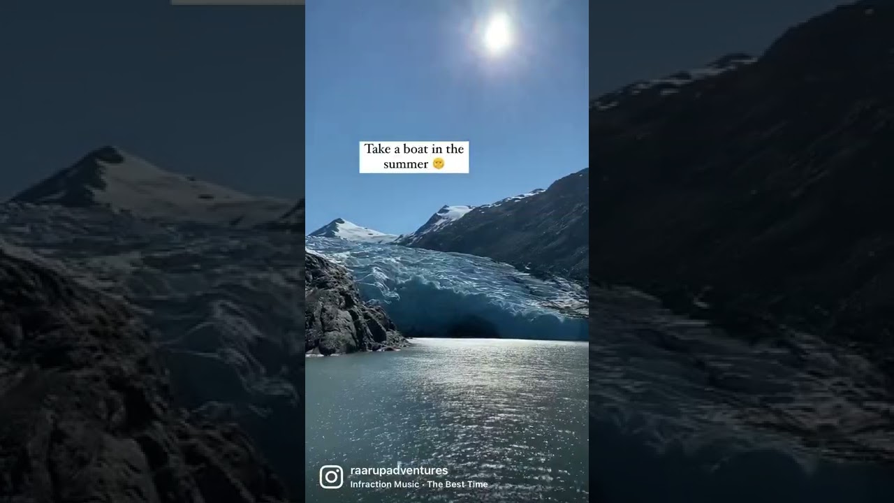 Portage Glacier in Alaska! #glacier #lifeinalaska #glacierlake