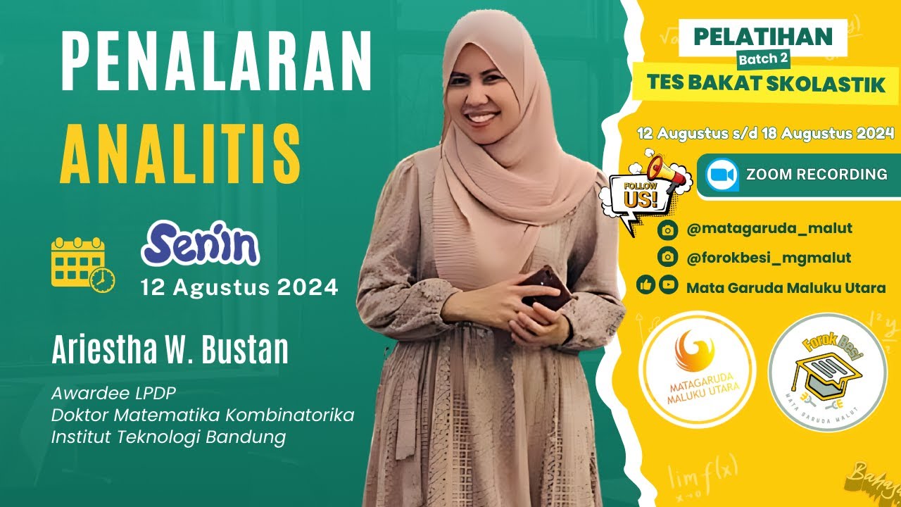 PENALARAN ANALITIS | Pelatihan Tes Bakat Skolastik (TBS) FOROK BESI MATA GARUDA MALUKU UTARA 2024