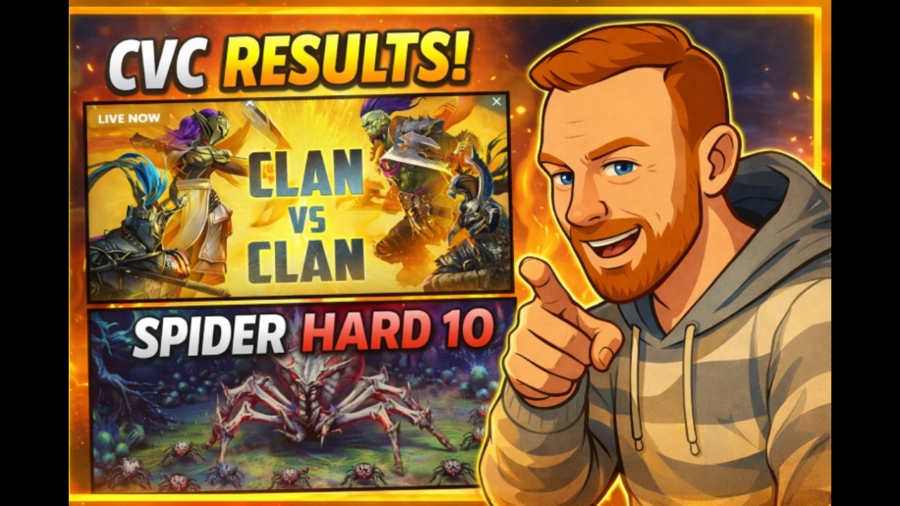 CvC Results and my spider hard 10 team. | Raid shadow legends