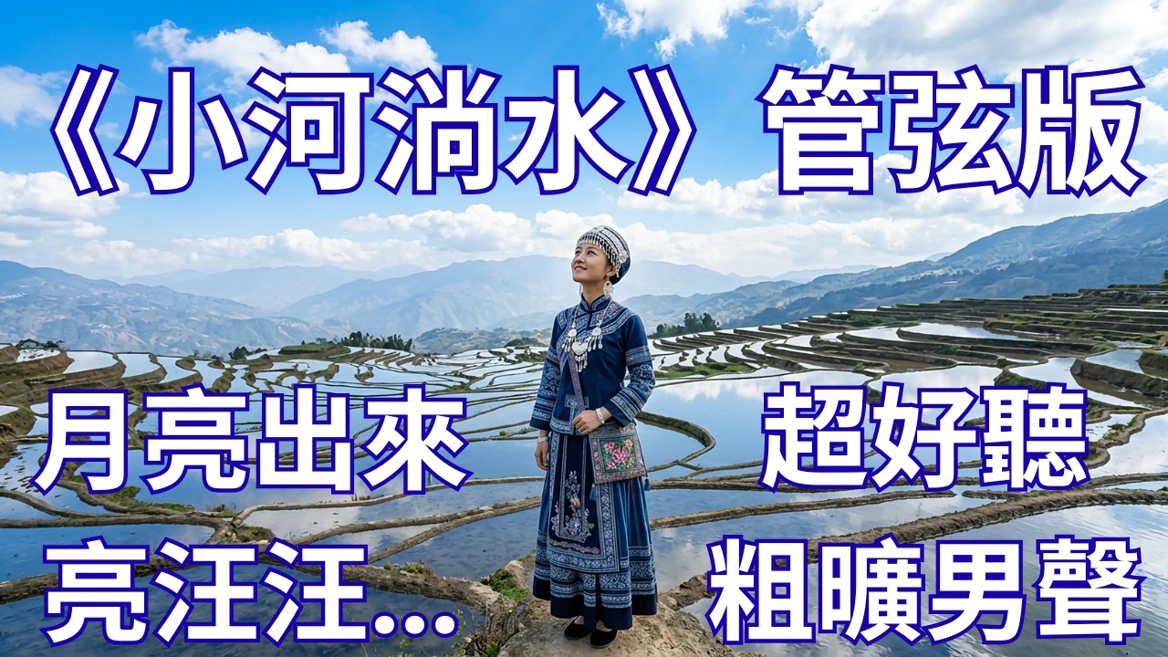 𝄞管弦版《小河淌水》｜雲南山河史詩｜一路狂奔，只為月下那個剪影｜當河水不停淌，你等的人會回來嗎？Yunnan Folk Song. A River Flows Quietly