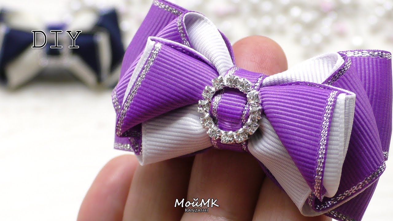 МАЛЕНЬКИЕ БАНТИКИ ИЗ РЕПСОВЫХ ЛЕНТ  🎀 МАСТЕР-КЛАСС МОЙМК