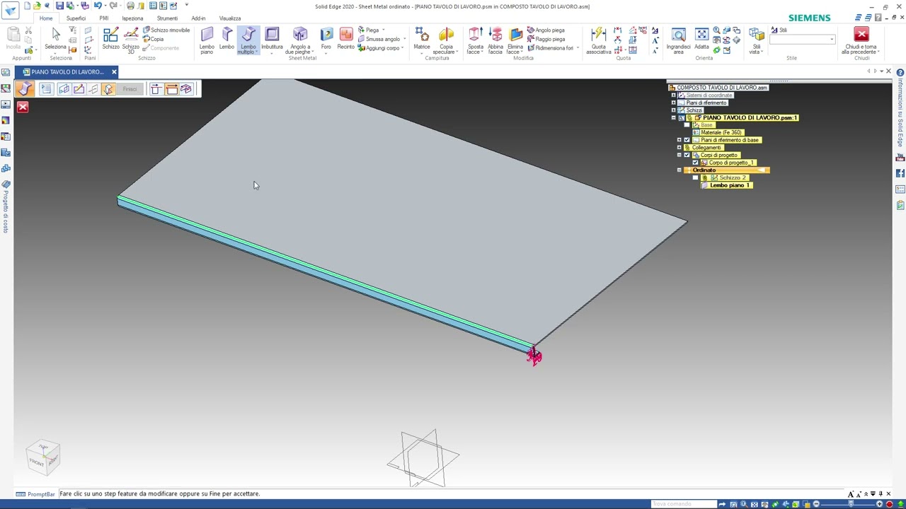 SOLID EDGE 2020 - PROGETTAZIONE DA ZERO - ESEMPIO 2