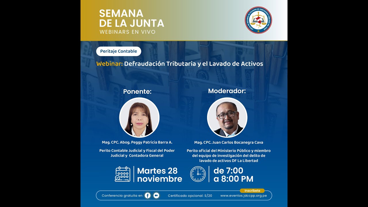 Webinar: Defraudaci&oacute;n Tributaria y el Lavado de Activos