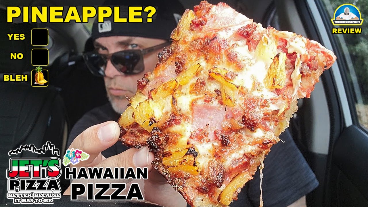 Jet's Pizza® Hawaiian Pizza Review! | 2nd Time Ever Trying Pineapple On Pizza! 🍍🍕 | theendorsementem