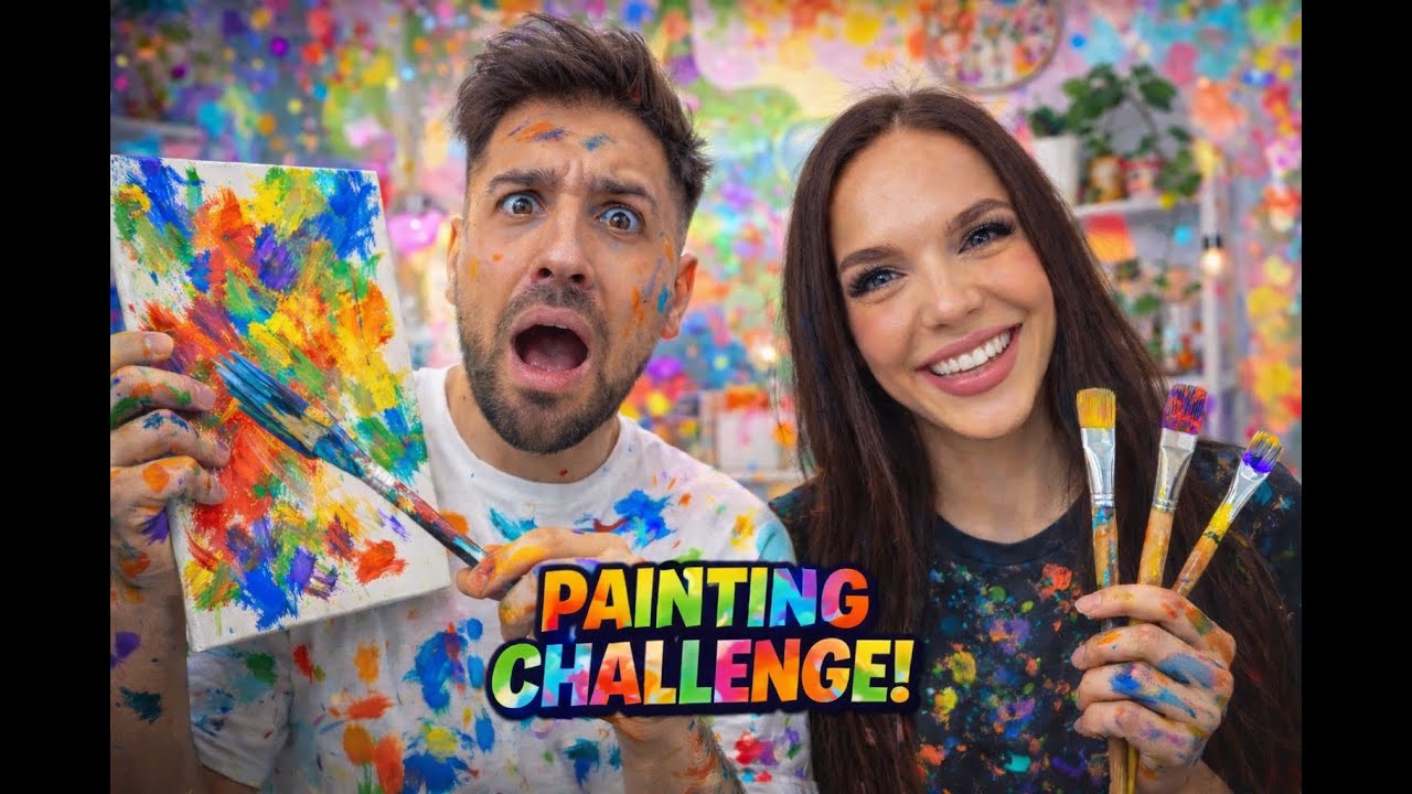 Ne-am pictat unul pe altul și am r&acirc;s NON-STOP 😂🎨
