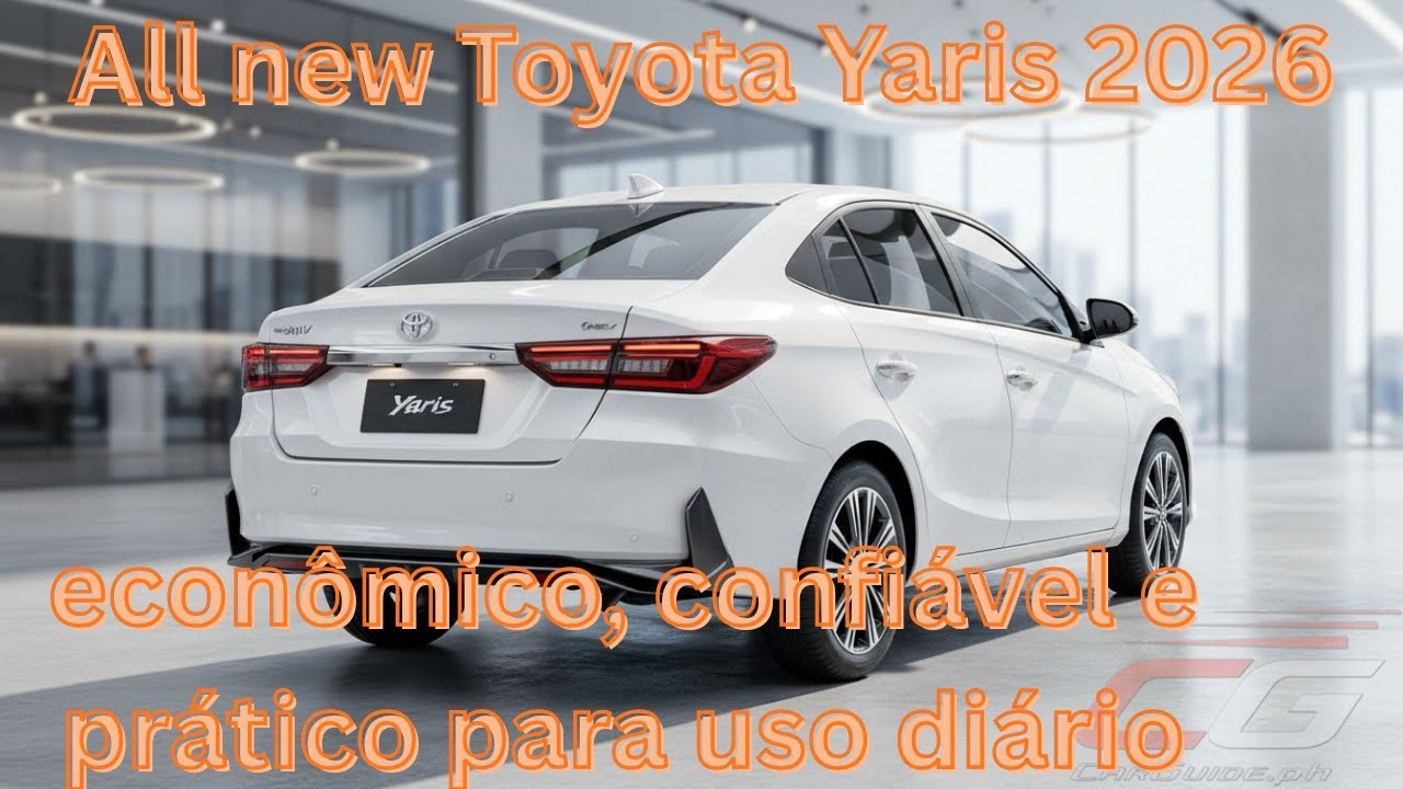 Toyota Yaris 2026 – O Novo Hatch Compacto Híbrido que Chega Mais Moderno e Tecnológico!