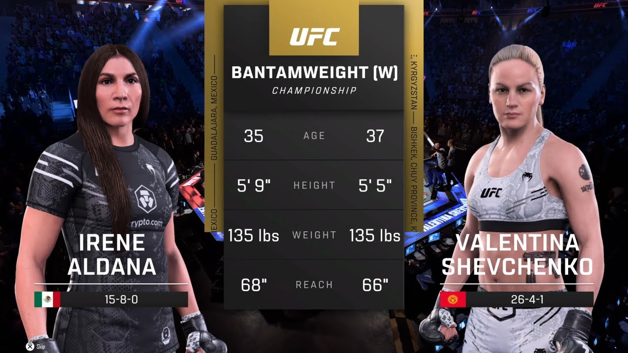EA Sports UFC 5 Gameplay Irene Aldana vs Valentina Shevchenko