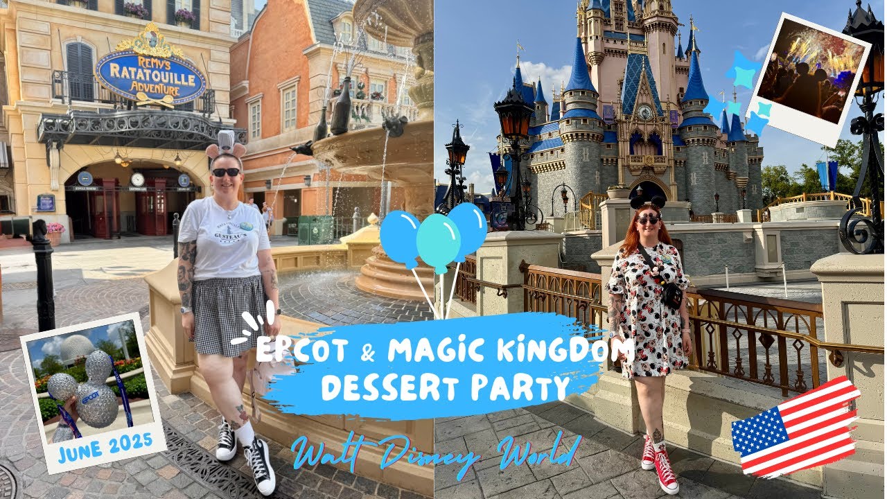 EPCOT & MAGIC KINGDOM DESSERT PARTY 🏰 Celebrating my FAKE birthday at Disney 🎉 | adoseofapril