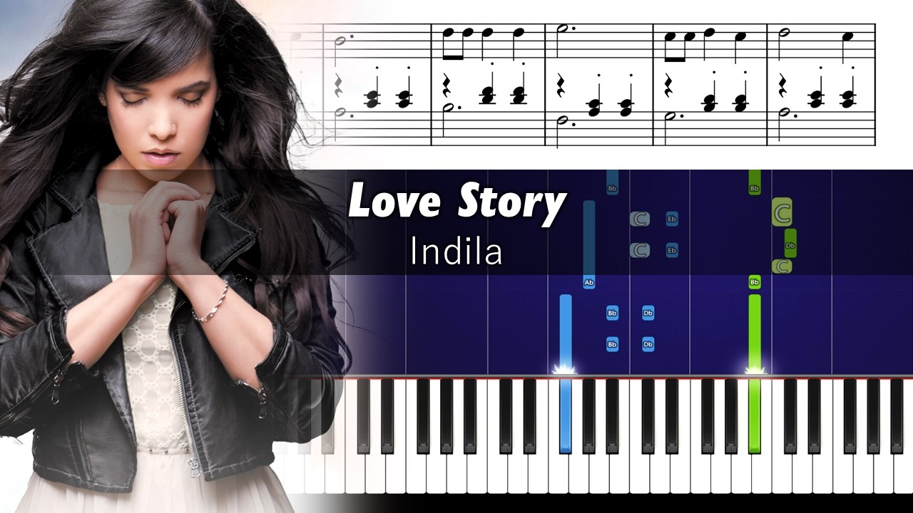 Indila - Love Story - Piano Tutorial with Sheet Music