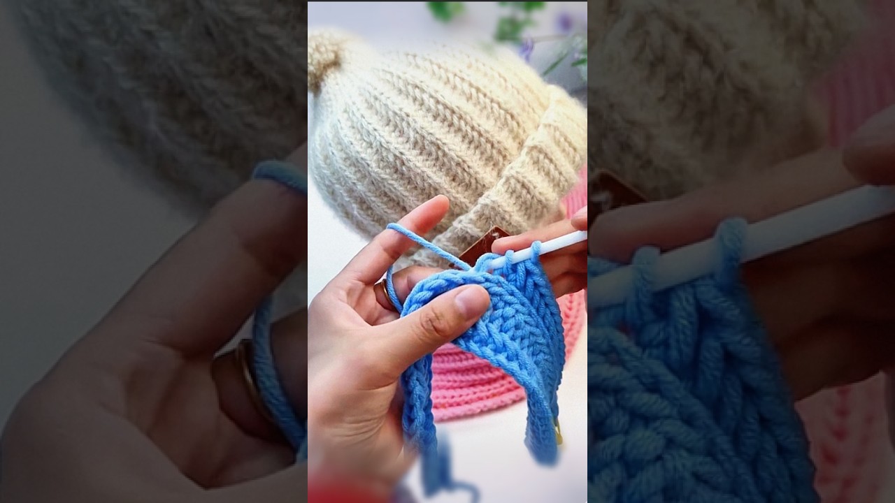 Easy Crochet Baby Beanie with Pom Pom (Step-by-Step Tutorial). #beginnercrochet