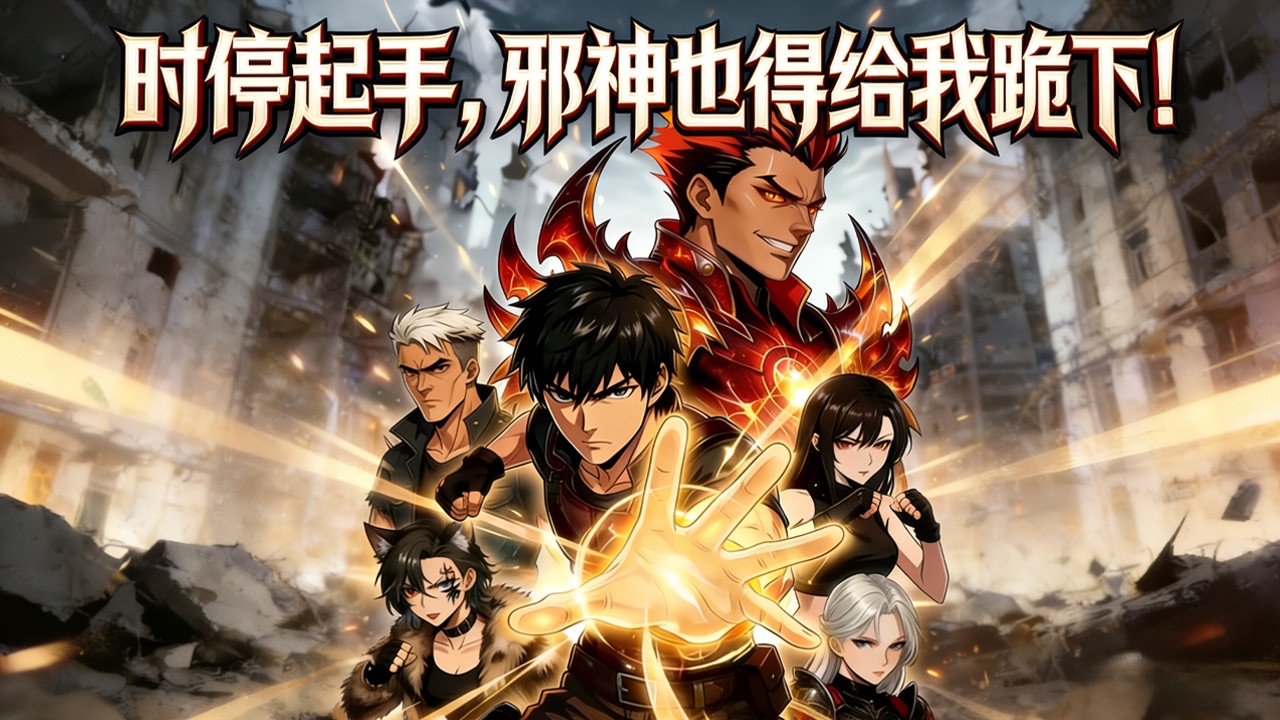 ⚡【新番速递】《时停起手，邪神也得给我跪下!》 废土异化兽肆虐，白野凭可叠加时间静止，收容禁忌物、护居民，横推一切，采访四字震全场！#末世 #科幻 #逆袭 #爱看动漫