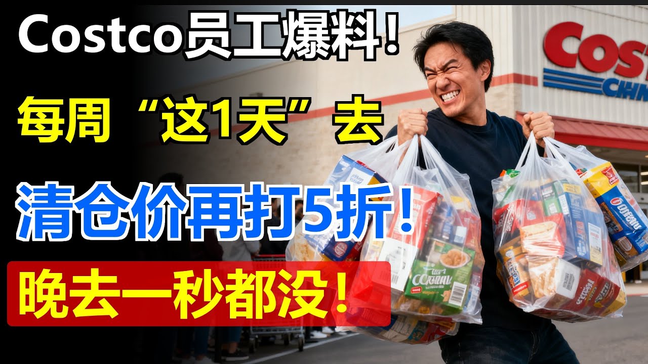Costco员工爆料！每周&ldquo;这1天&rdquo;去，清仓价再打5折！晚去一秒都没！