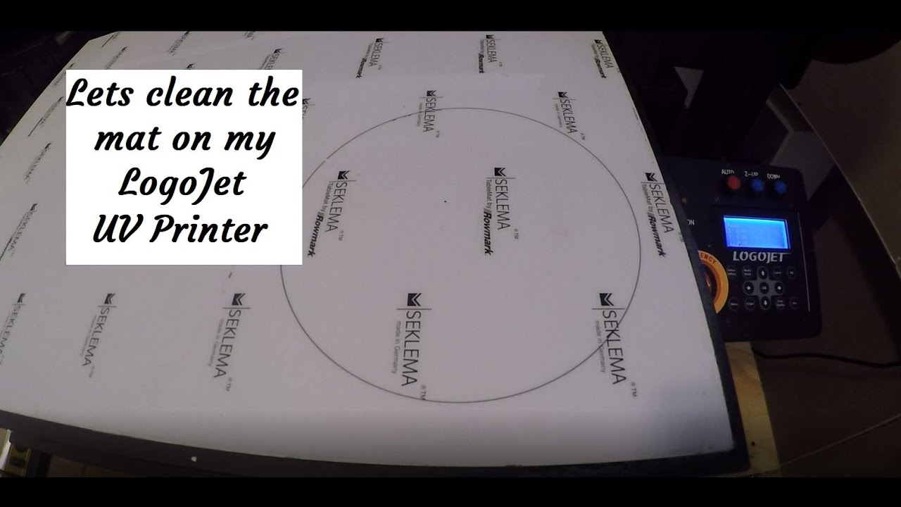Lets clean the ink off bed mat on our LogoJet UV Printer