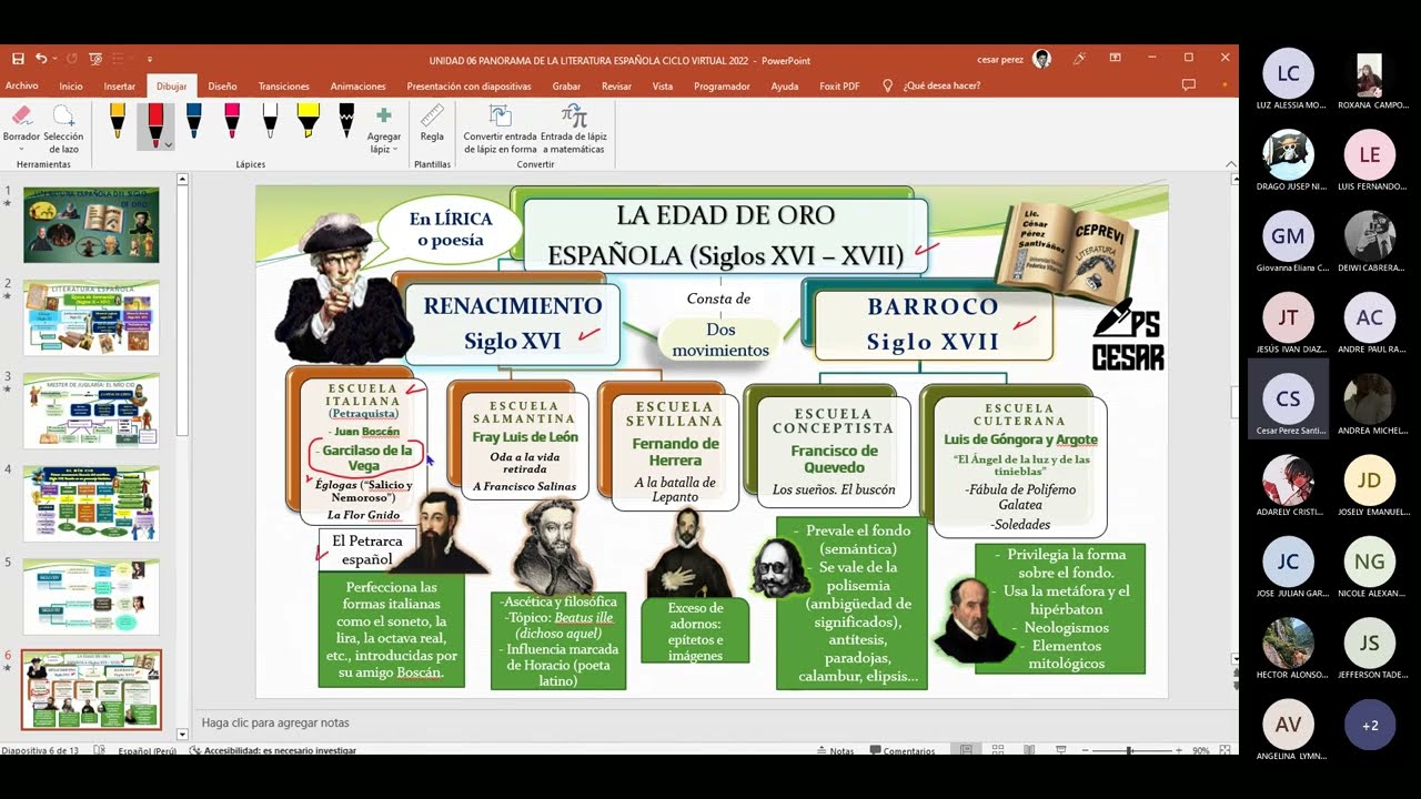 LITERATURA 6/ Siglo de Oro Español/ CEPREVI UNFV