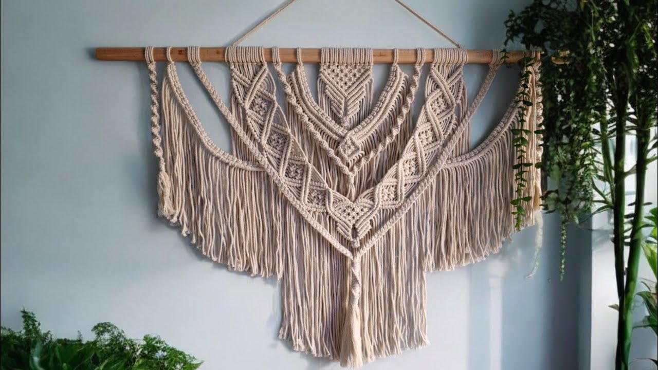 DIY Macrame Wall Hanging | Elegant Large Boho Decor | Step-by-Step Tutorial for Beginners
