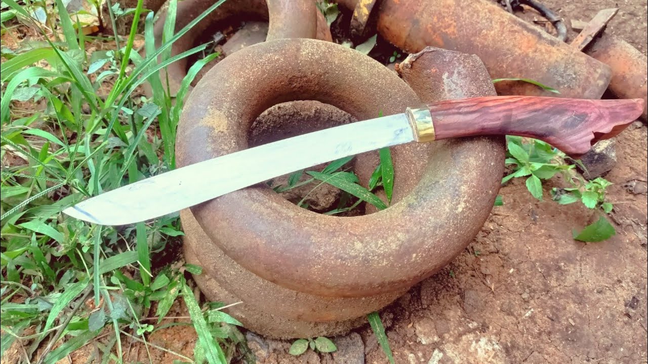 cara cepat membuat gagang golok sembelih dari kayu sonokeling.