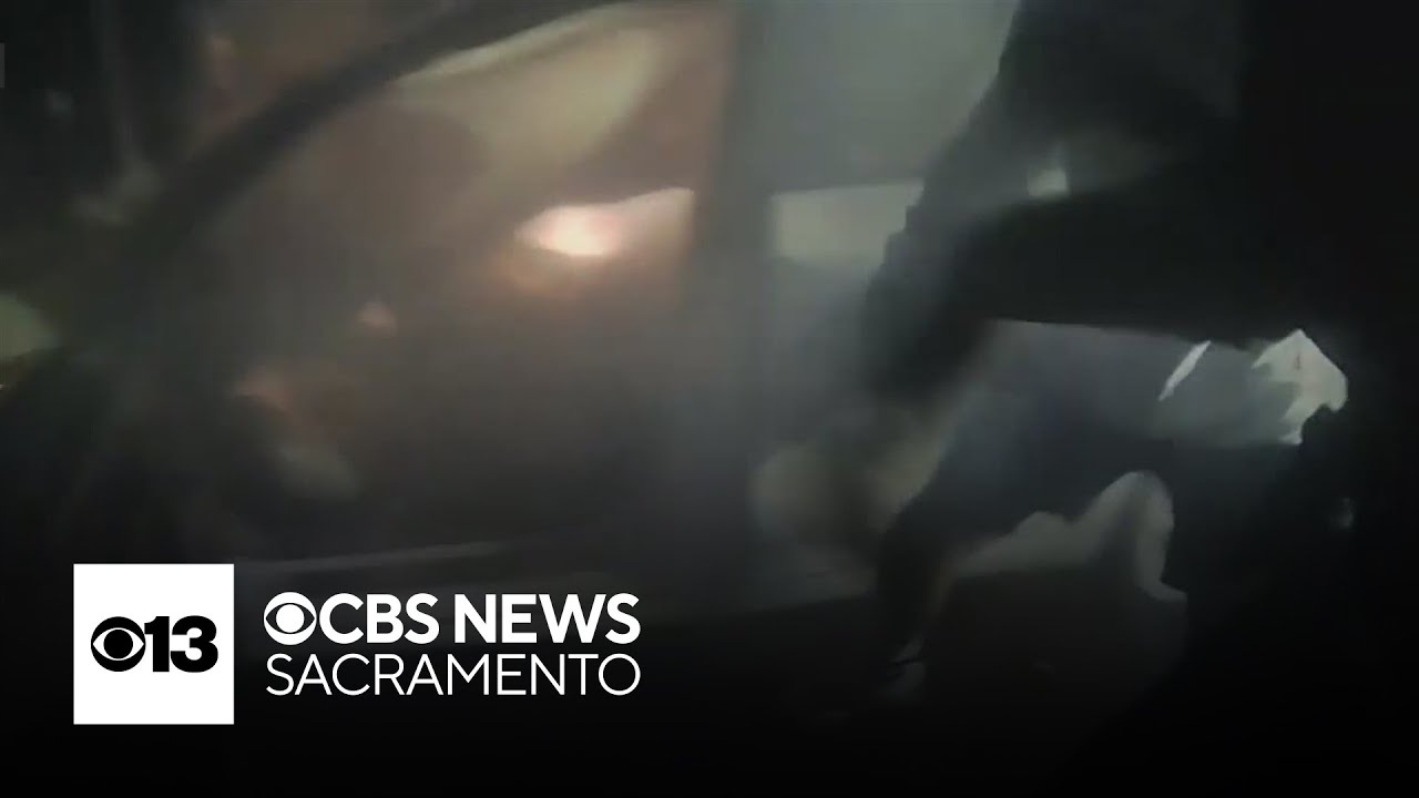 Body cam footage shows moments Ripon officer pulled passenger from burning Tesla
