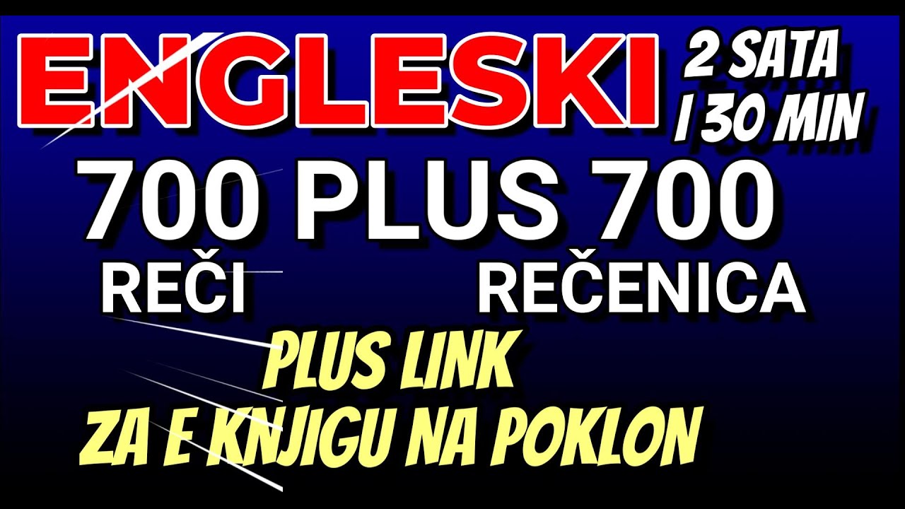 700 ENGLESKIH REČI PLUS 700 ENGLESKIH REČENICA ZA A1-A2 NIVO PLUS LINK ZA POKLON E-KNJIGU