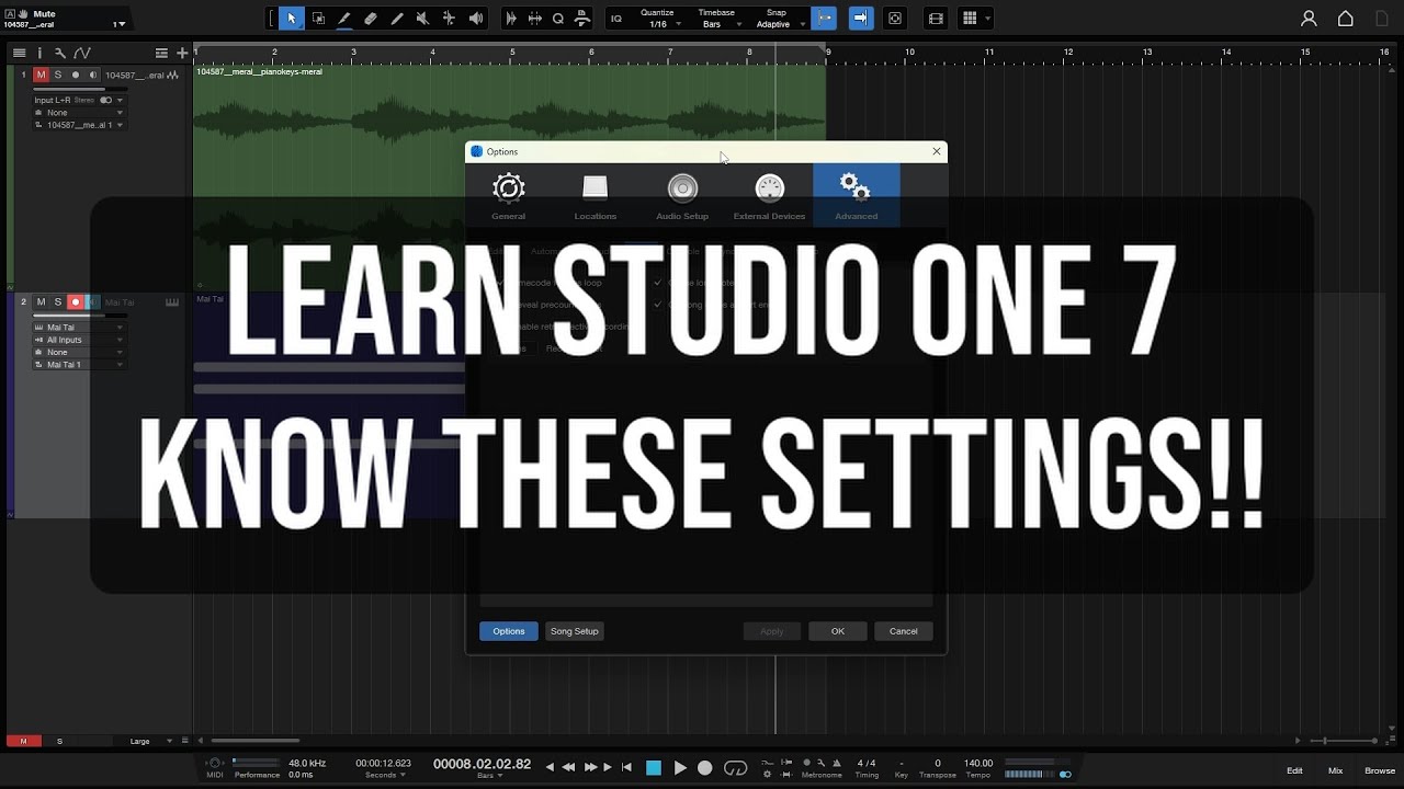 Изучите Studio One 7 | Изучите эти настройки!!