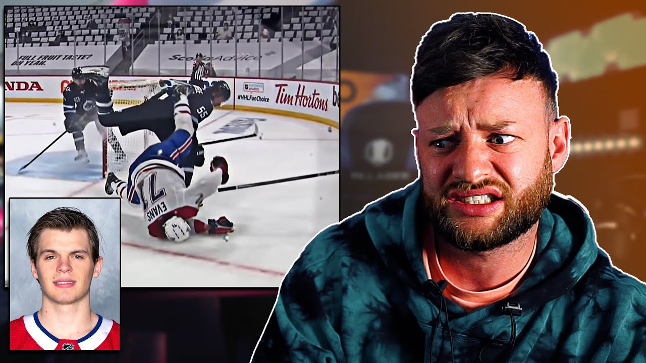 Jake Evans Stretchered off after BRUTAL HIT  ||  Soccer Fan Reacts