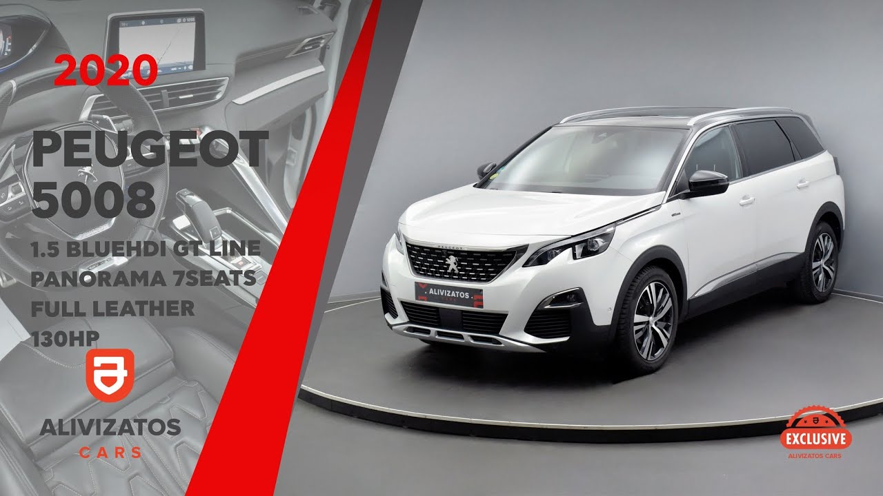 Peugeot 5008 2020 GT Line Panorαma Full Leather 7Seats 130hp EAT8