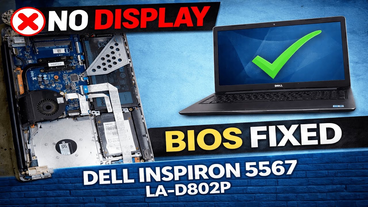 Dell Laptop No Display Problem Fixed | BIOS Repair Success @JDMicroTechnologies