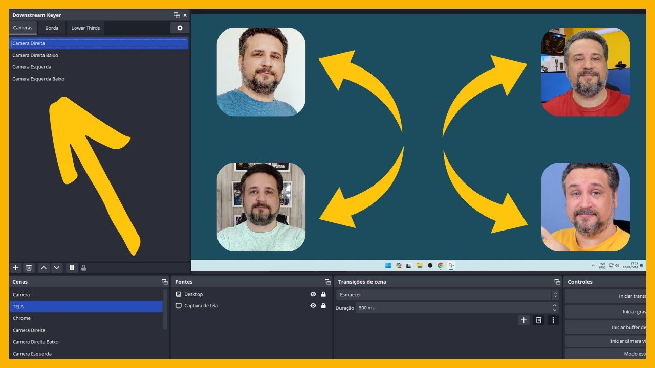 Como criar cenas incríveis com o plugin DownStream Keyer do OBS Studio