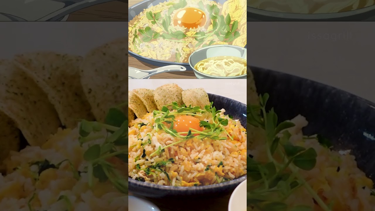 Anime in Real Life: Potato Chip Fried Rice #weatheringwithyou #anime