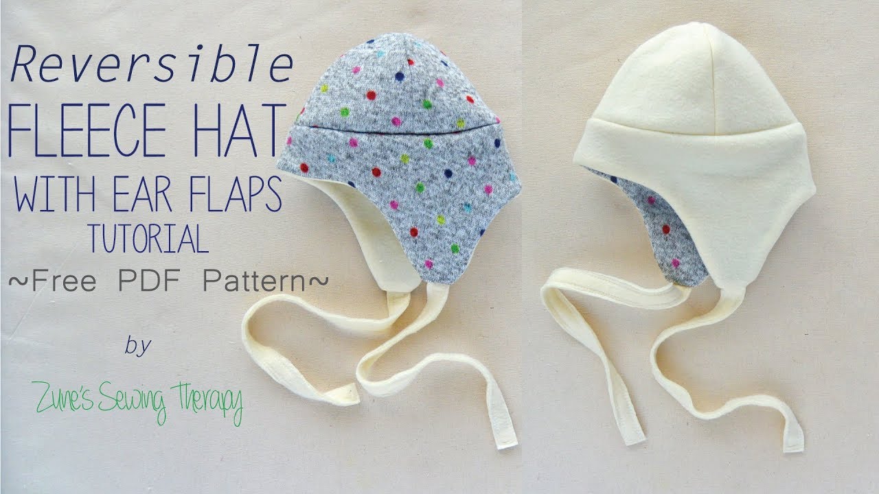 Kids Fleece Hat with Ear Flaps ~FREE pattern~