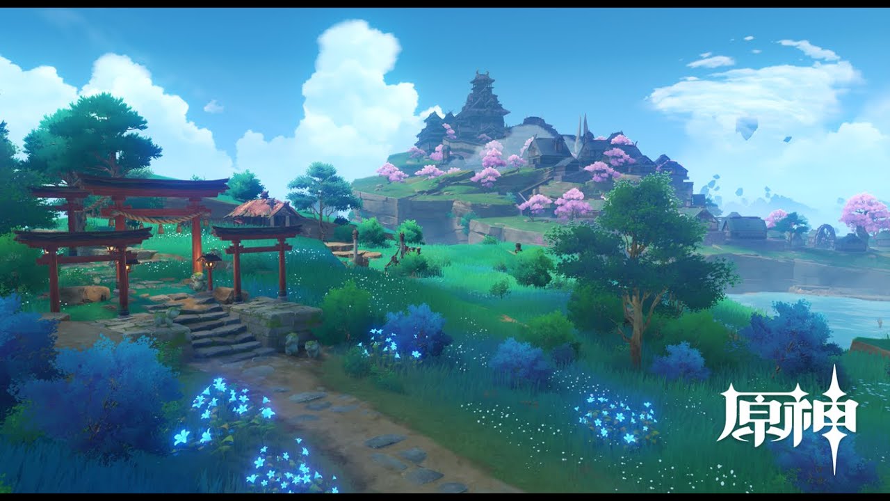 Genshin Impact Inazuma 2 Hours of Relaxing Nature Sounds 原神の世界でリラックス稲妻編Part1 作業用BGM/ASMR/環境音