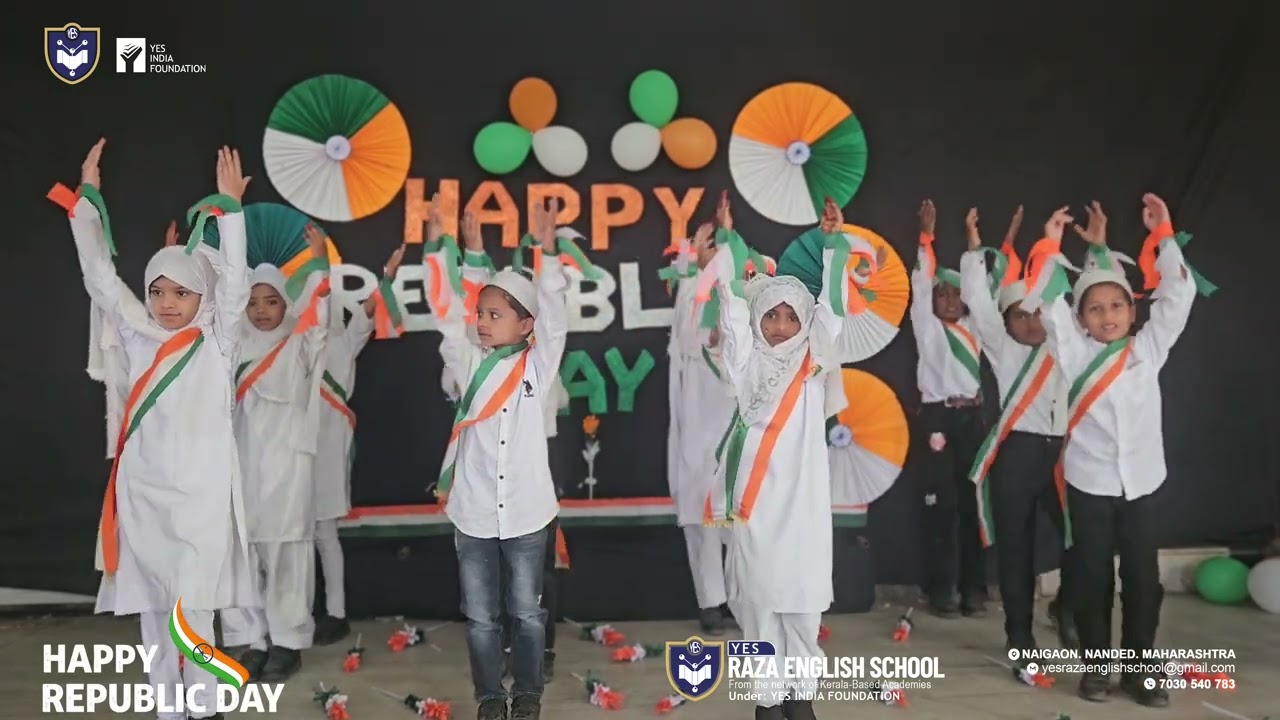 Action song, Republic day 🇮🇳✨Yes Raza English school 