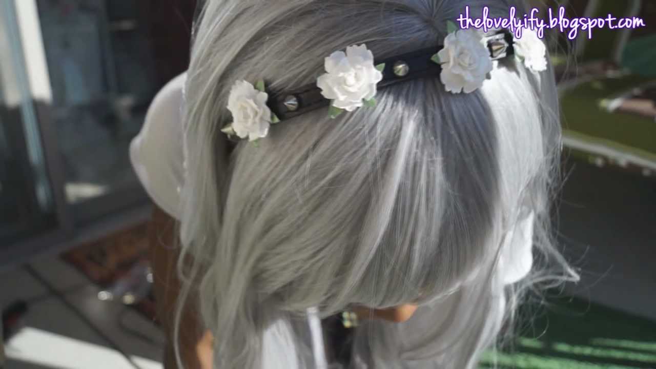 † DIY Pastel Goth spiked floral headband tutorial †