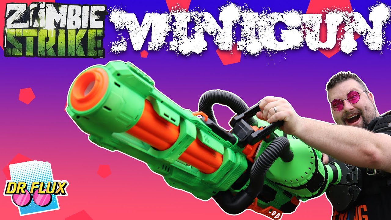 ZombieStrike MiniGun 1200 Rival Capacity 120+ FPS Massive nerf mini gun