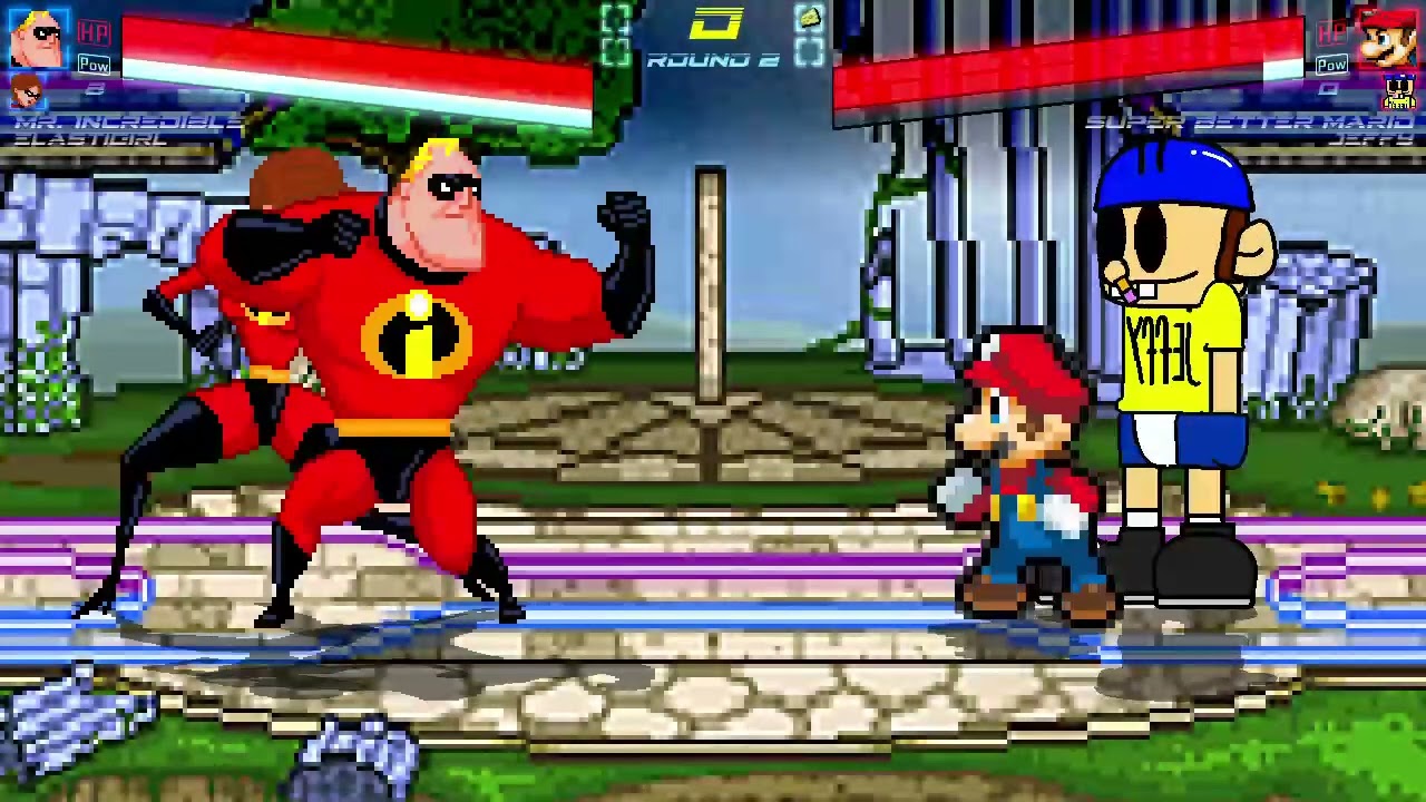 Mugen Battle - Mr. Incredible and Elasticgirl VS Super Better Mario and Jeffy