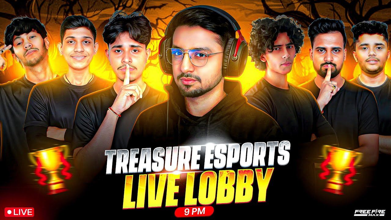 9:00PM MEGA LIVE LOBBY BY TREASURE ESPORTS | CASTER DAKSH | @ROCKYRDX  @NonstopGaming_