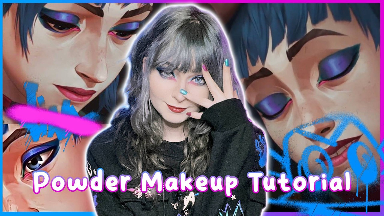 How to do alternative timeline Powder's makeup from ARCANE 💥💙 | TUTORIAL 💄