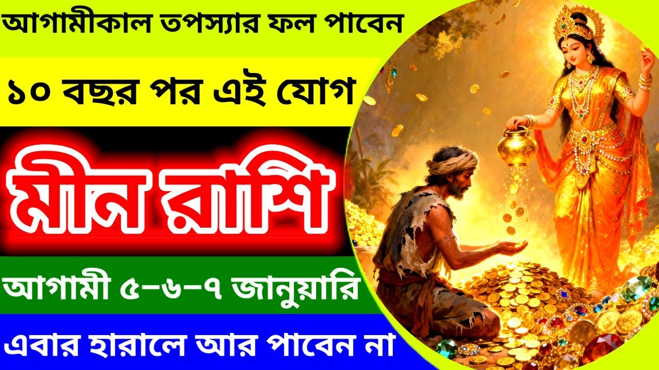 মীন রাশি ♓ | আগামীকাল তপস্যার ফল পাবেন | ১০ বছর পর এই যোগ | Pisces horoscope