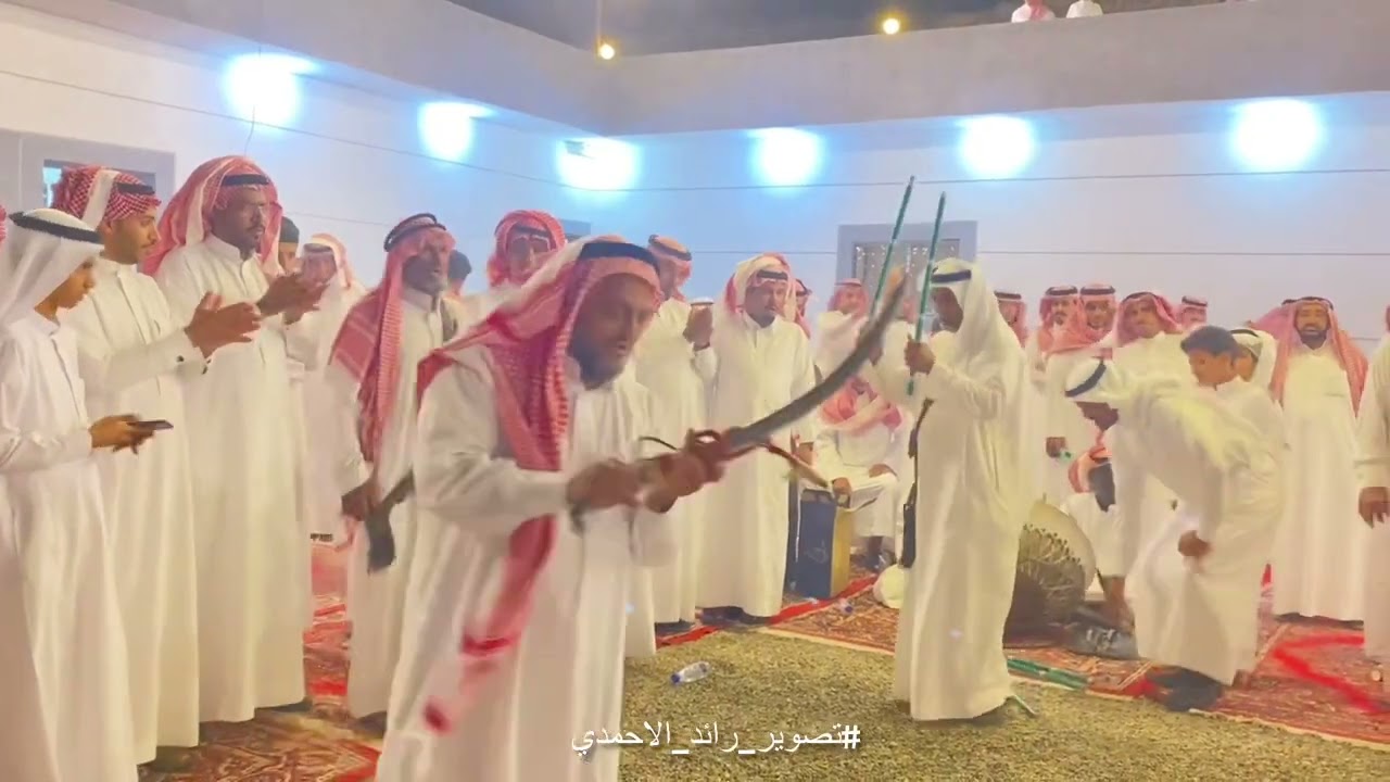 لعب حرابي ( يابارقاً خرج على الدرعيه )  ، التراث الاصيل معايدة قبيلة الصميدات من الاحامده من حرب