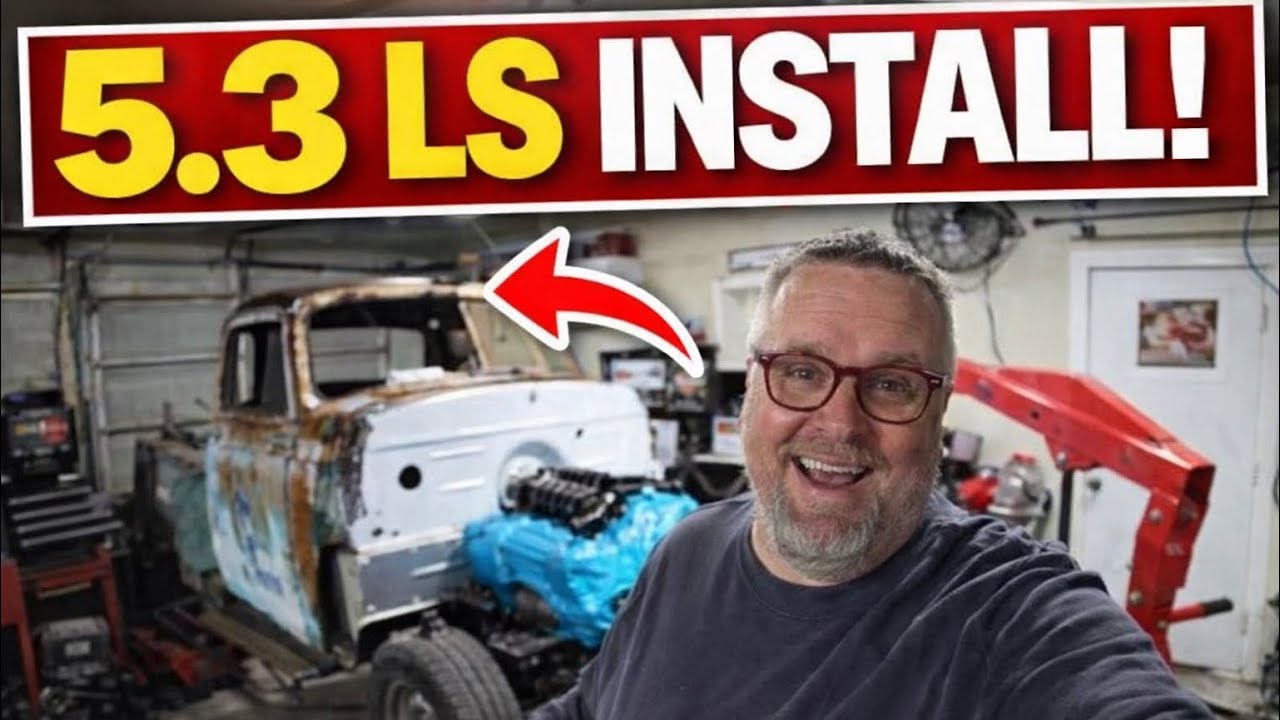 Установка двигателя LS на Chevrolet 3100 5.3 LS 1953 года выпуска с коробкой передач 4L60E.