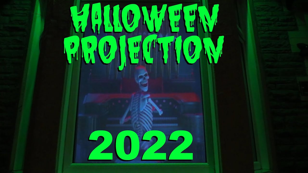 Halloween window projection 2022